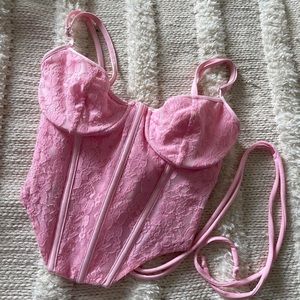 NWT Blush Baby Pink Corset Top 🌸
